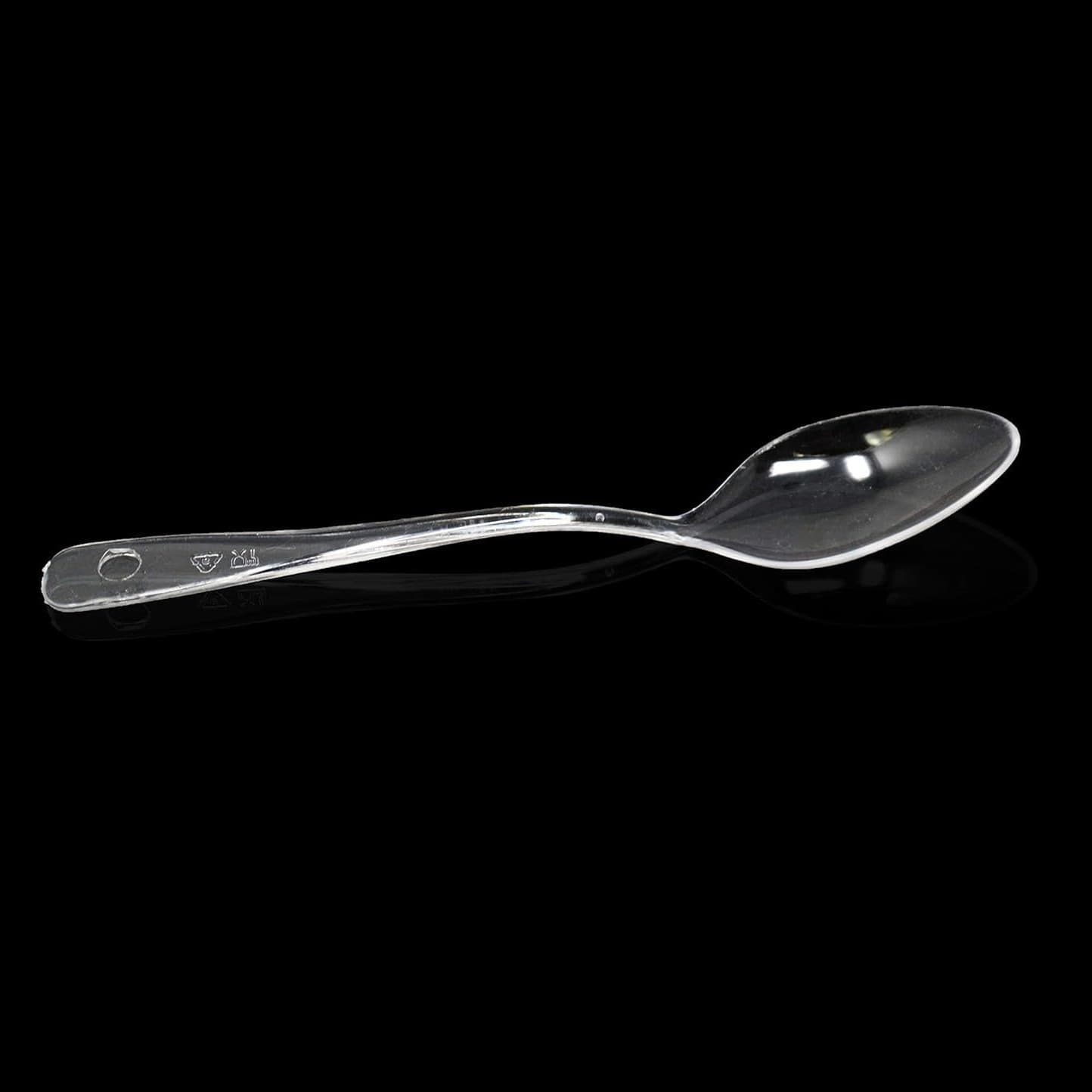 9.5cm Sundae Ice Cream Tasting Flat Head Pudding Plastic Disposable PS Hard Mini Fork and Spoon Dessert Set