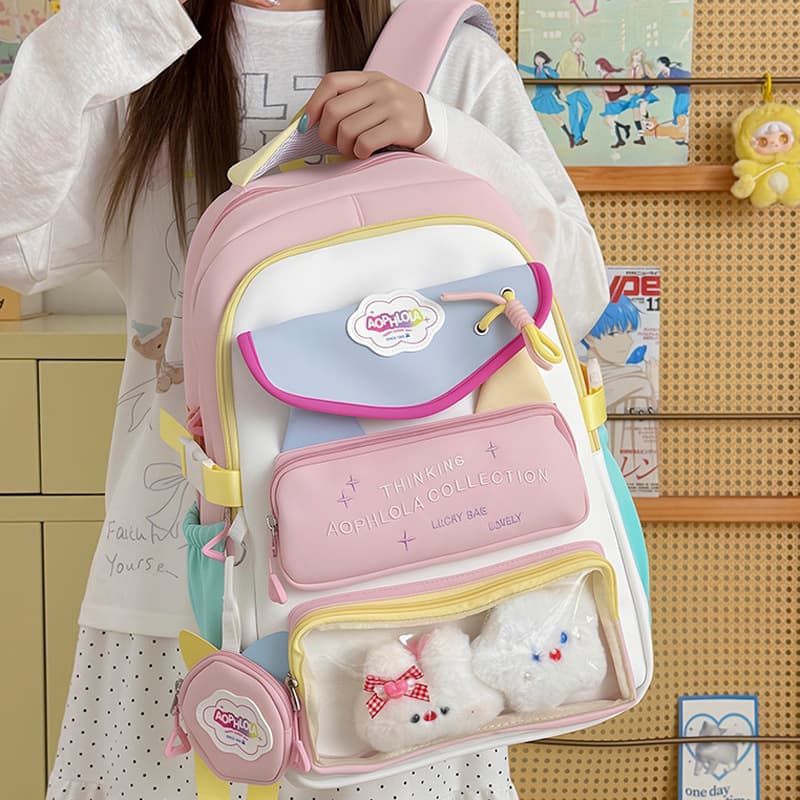 Large Capacity Backpack for Girls Middle School Students Grades 3-6 Lightweight Cute Ita Bag