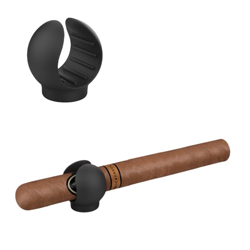 Cigar holder with slot design, golf cart cigar holder, silicone magnetic, simple and stylish cigar accessory.