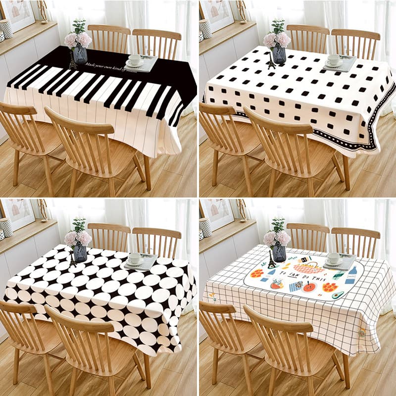 Modern simple Nordic piano cover cotton and linen tablecloth Western tablecloth coffee tablecloth rectangular anti-scalding