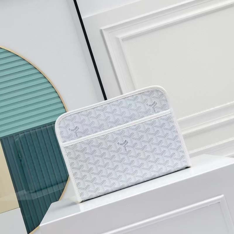 Unisex Toiletry Bag with Dog Tooth Pattern Handheld Makeup Bag Minimalist Document Organizer Waterproof Portable Cosmetic Bag