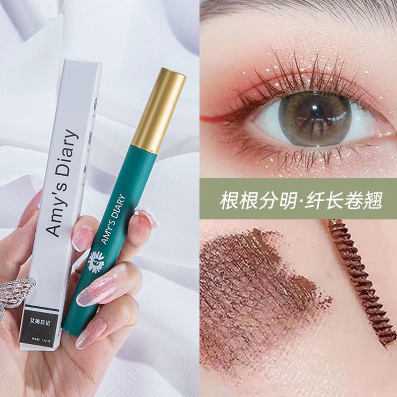 AMY'S DIARY Mascara Waterproof Sweatproof Lengthening Curling Fine Brush Head Volumizing Long-Lasting No Smudge