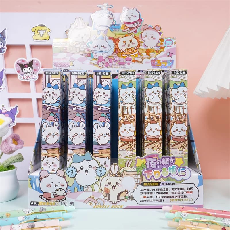 Jiyikawa New Blind Box Pen Creative Cartoon Cute Ins Press Gel Pen Quick-Drying Black Ink Pen 0.5mm