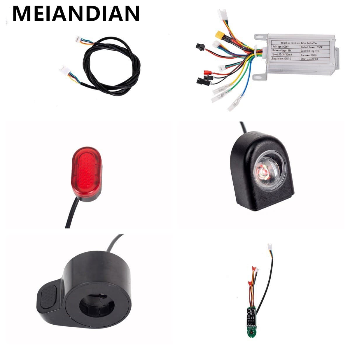MEIANDIAN Scooter Parts Electric Vehicle Parts 36V350W Controller with Bluetooth APP Controller Full Set