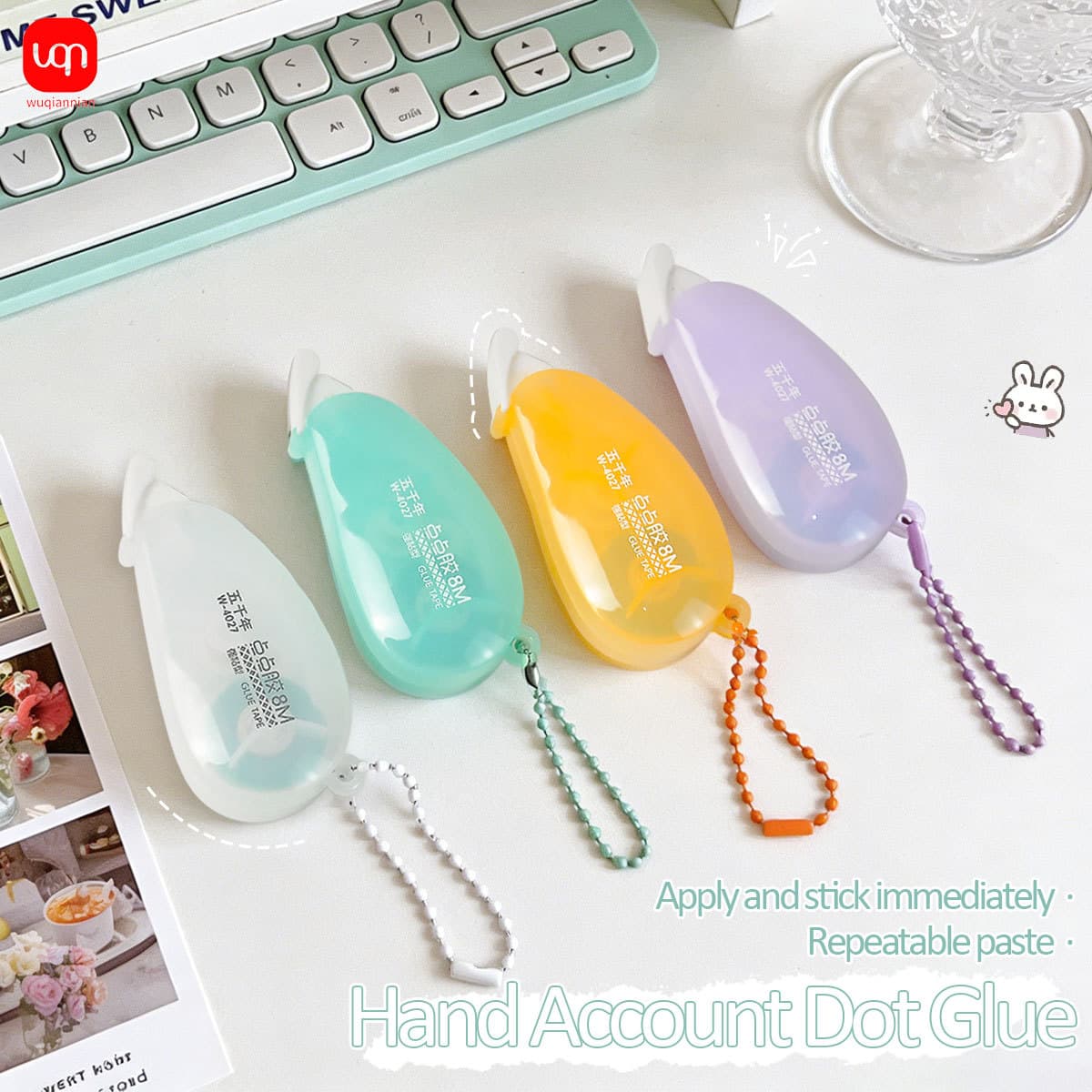 Cross-border special dot dispensing press-type correction belt type strong dot double-sided tape office paste hand account dispensing pen