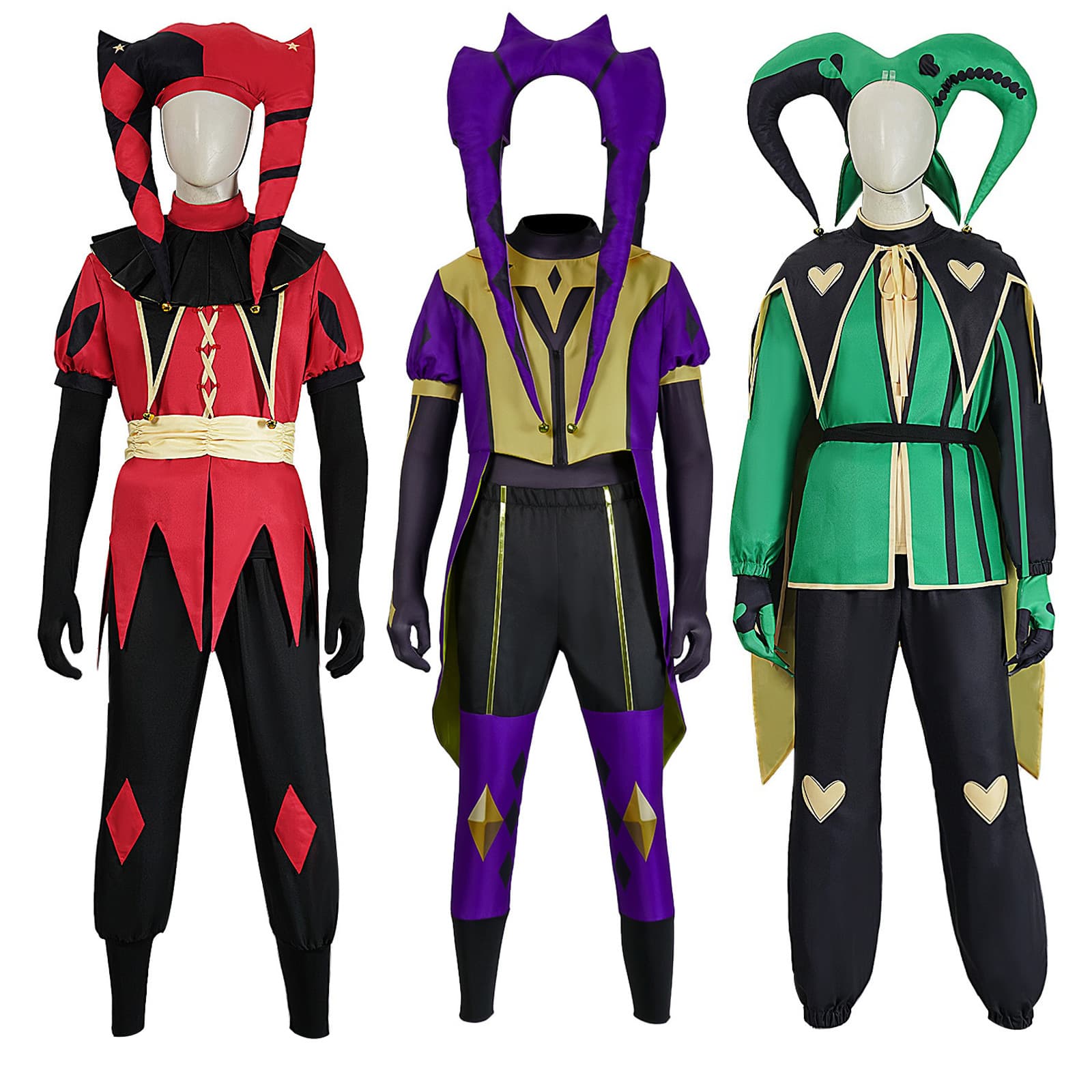 Halloween Costume Freak Circus Cos Costume Scary Clown Uniform Set Game Character Performance Costume Cross-border