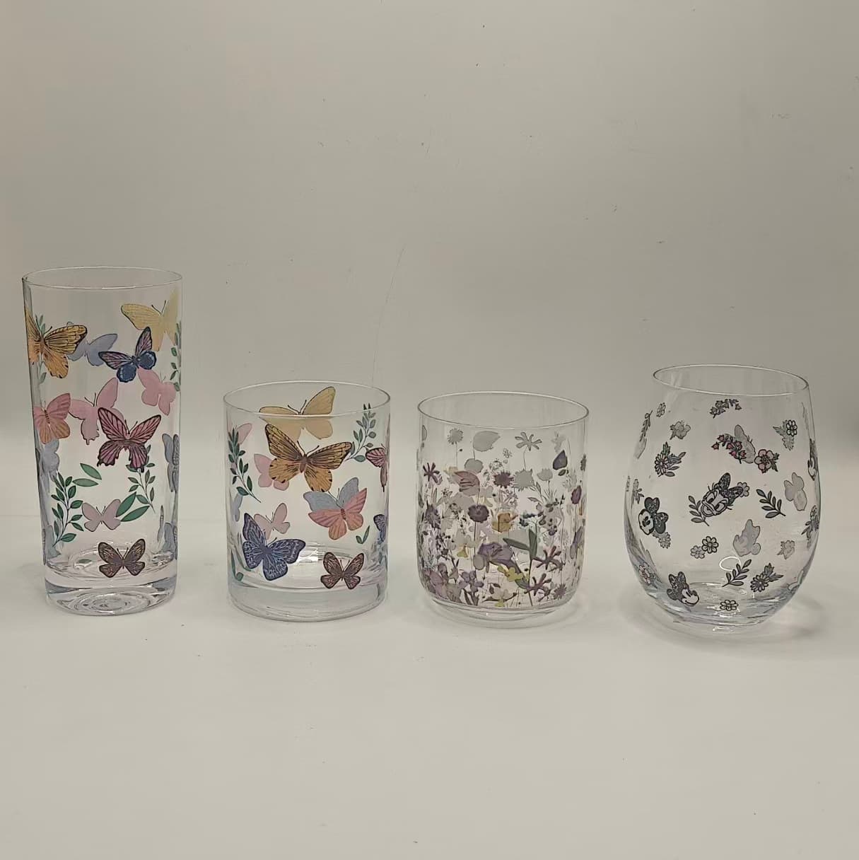 Cute Pattern Creative Decal Paper High-Low Mouth Cup Egg Cup Holiday Gift Glass Cup