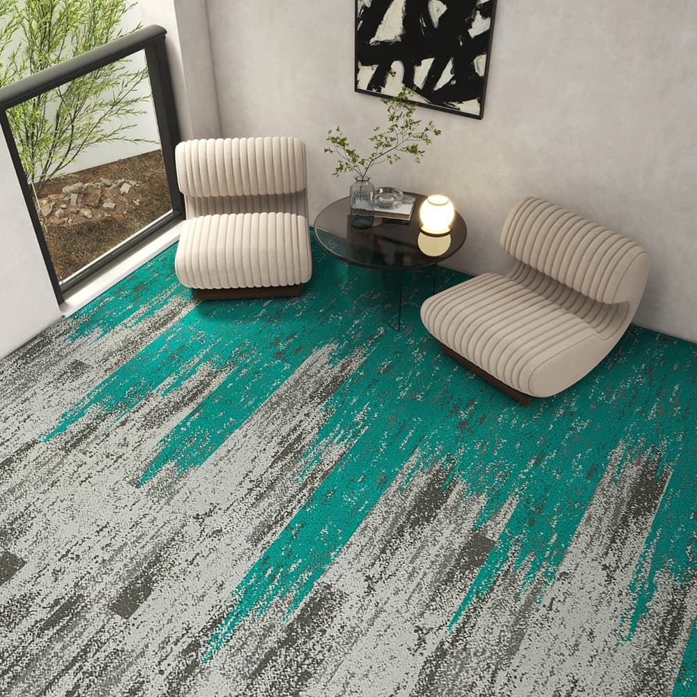 Cross-border office hotel wholesale polyester square blanket soundproof writing Rug Mat Carpet Tiles