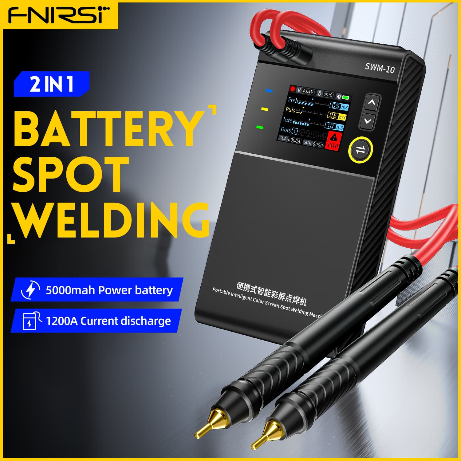 FNIRSI Portable Spot Welder Professional Handheld Small 18650 Mobile Phone Lithium Battery Nickel Strip Welding Head