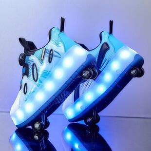 2026 New Style Heel Wheels Shoes Girls Four-Wheel Retractable Auto Boys Children Invisible Roller Skates Students Light-Up Summer