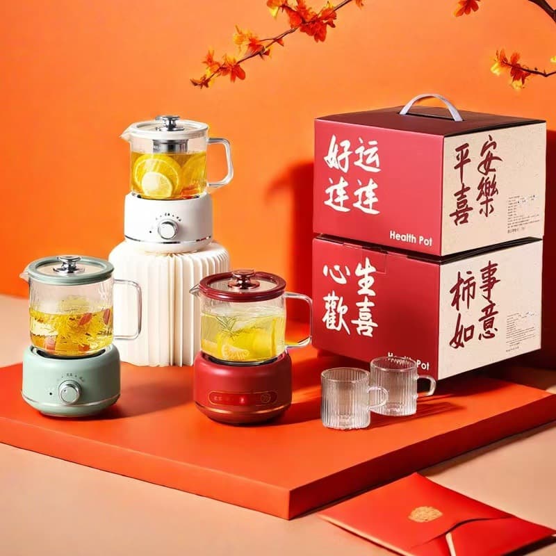 Direct Supply from Manufacturer, Multi-functional Office Flower Tea Pot, Glass Electric Stewing Cup for Tea and Milk Heating