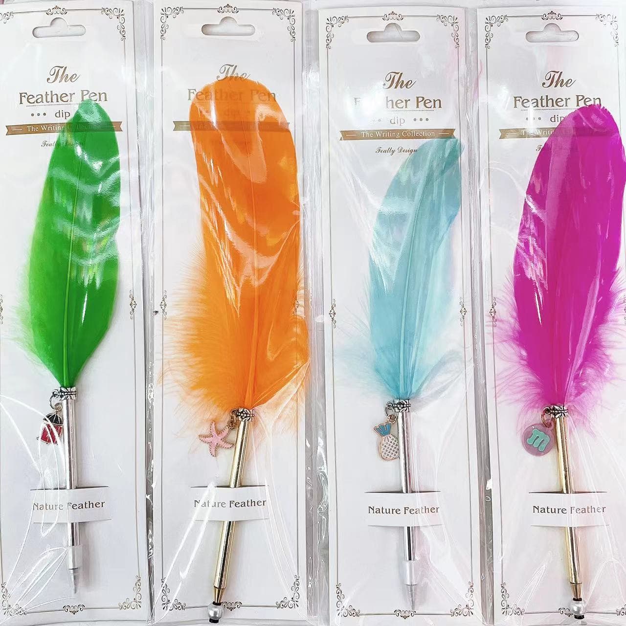 Harry Potter Quill Pen Customized Gradient Color Feather Ballpoint Pen Electroplated Pen Holder Gift Pen Christmas Gift