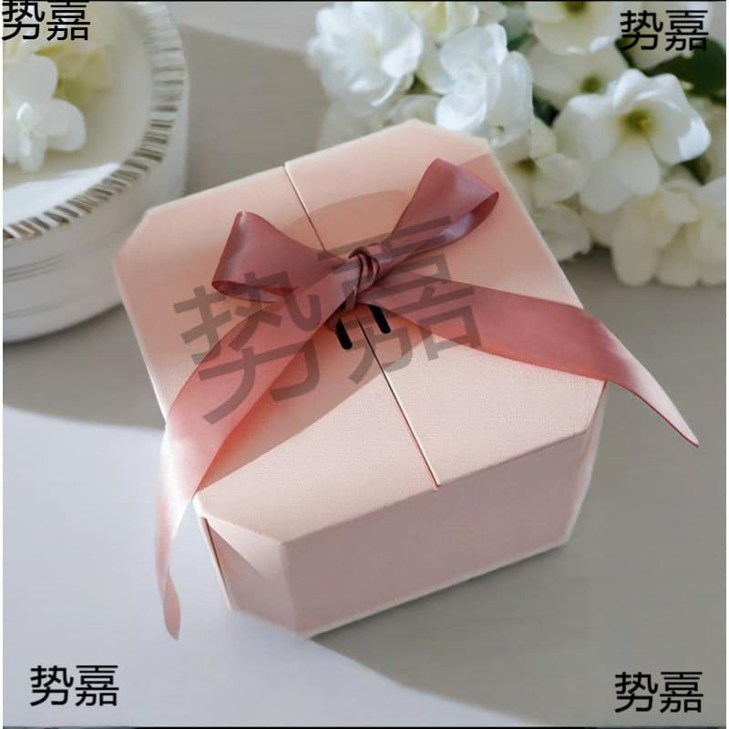 Valentine's Day Gift Box Double Door Pink Wedding Souvenir Candy Chocolate Skin Care Product Cosmetics Packaging Box