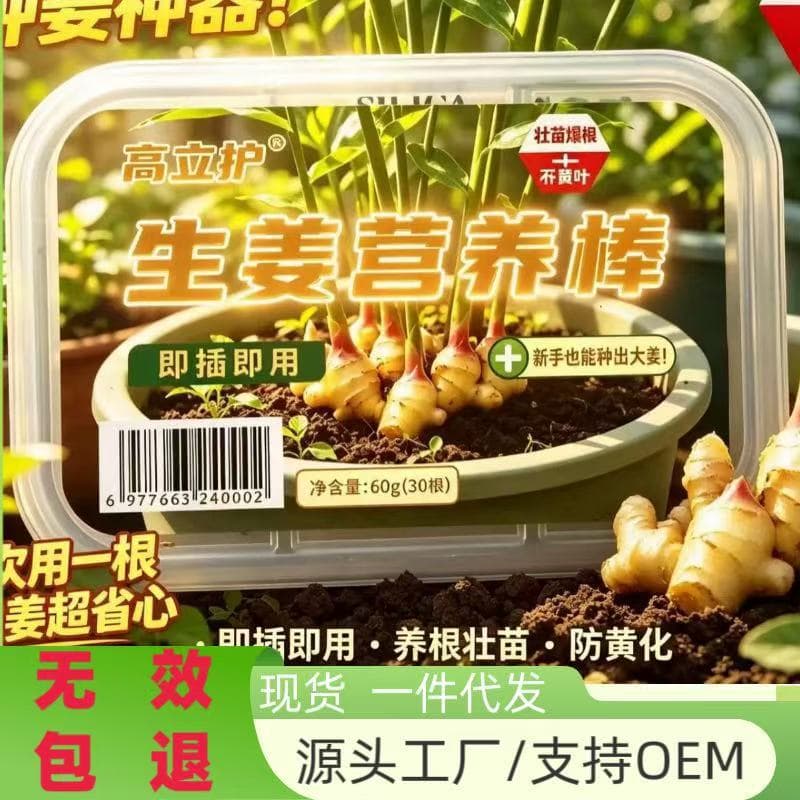 Ginger Rescue Stick Slow-Release Stick Medical Kit Factory Wholesale Universal Fertilizer for Gardening, Green Plants, Flowers, Potted Plants