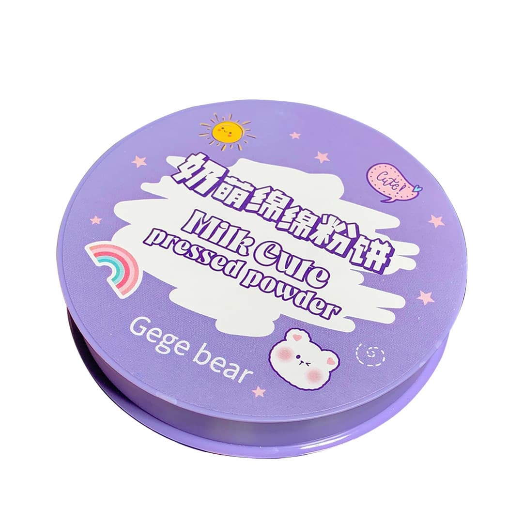 Gegebear Milk Cotton Compact Powder - Sheer Setting, Concealing, Matte, Brightening, Highlighting, Long-Lasting Loose Powder for Cross-Border Beauty