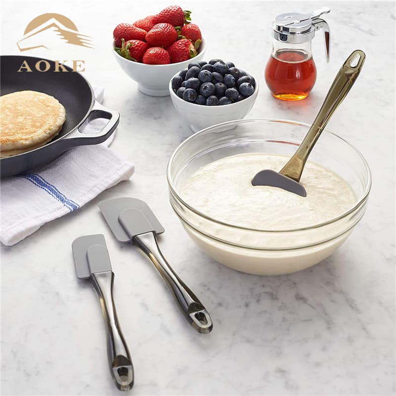 Food Grade Silicone Spatula Cream Jam Spatula Baking Scraper Baking Tool Mixing Knife Silicone Spatula