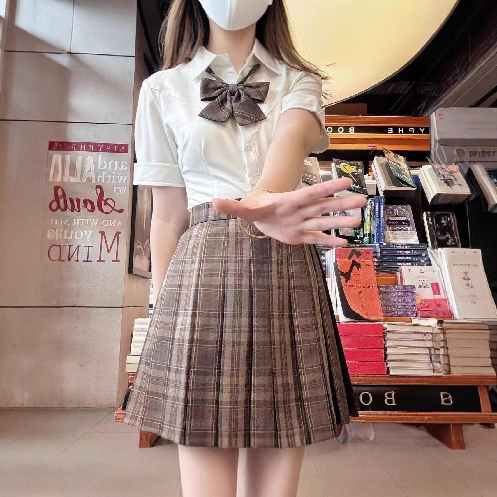 Caramel Croissant JK Shueisha New Original Short Skirt Chinese Style Authentic Plaid Skirt Pleated Skirt School Supply College Style Makes Skin Look Brighter
