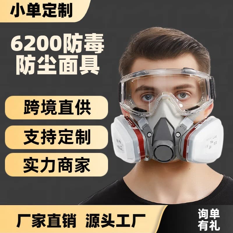 6200 Gas Mask Spray Painting Gas Mask Grinding Renovation Pesticide Chemical Dust Gas Mask Headband Type Factory