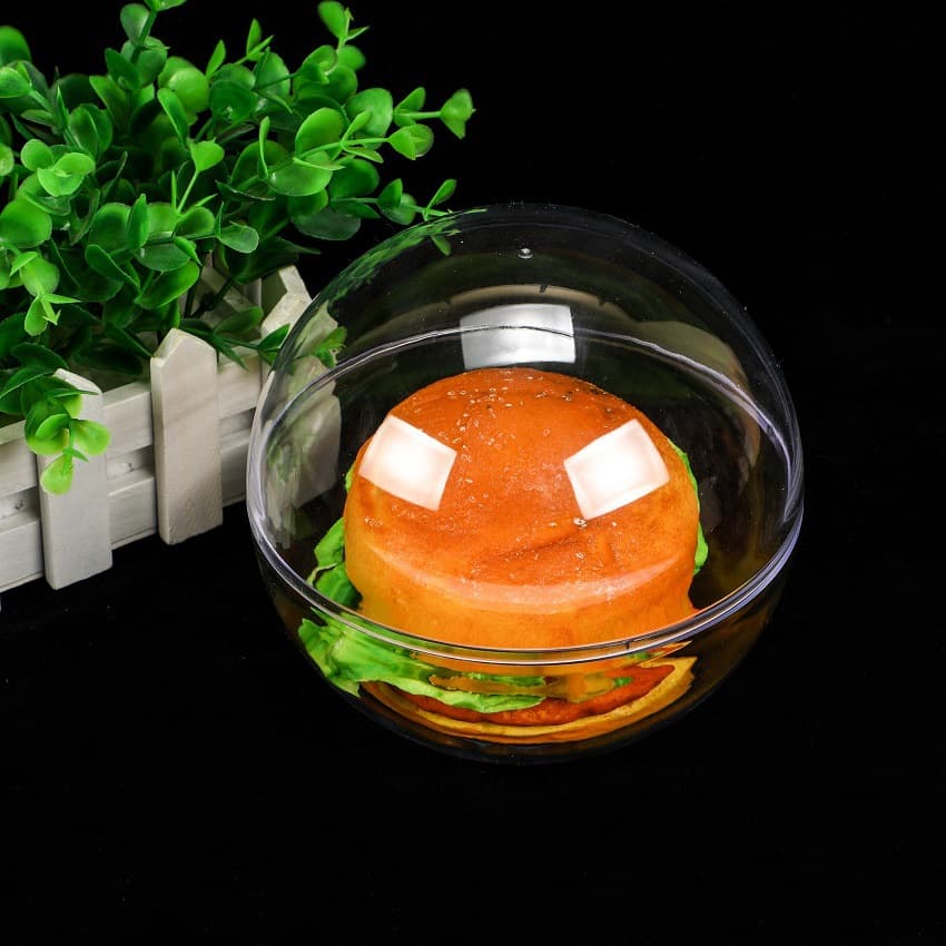 Flat-Bottom Acrylic Ball Christmas Ornament Openable Ball Cake Mousse Ball Cross-Border Christmas Gift Hollow Ball Decoration