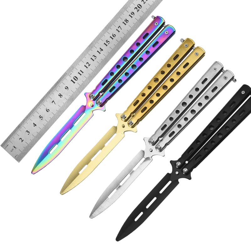 Factory Direct Unsharpened Butterfly Practice Hand-thrown Knife Hand Sports Training Butterfly Throwing Knife Game Toy