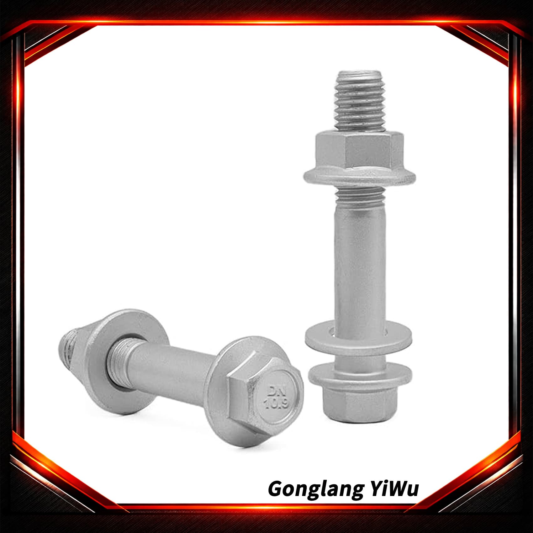 Front Lower Shock Absorber Bolt Kit Compatible with Toyota Sequoia, Tacoma, Tundra