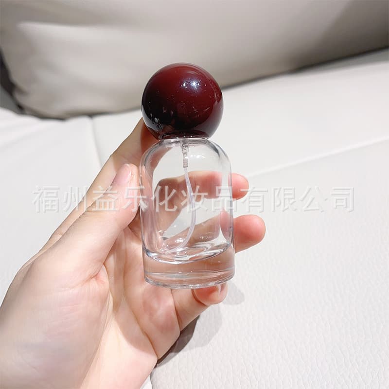 In Stock Screw-Top Perfume Refill Bottle Press Spray Bottle Glass Empty Bottle Sample Replacement Bottle 30ml Cosmetic