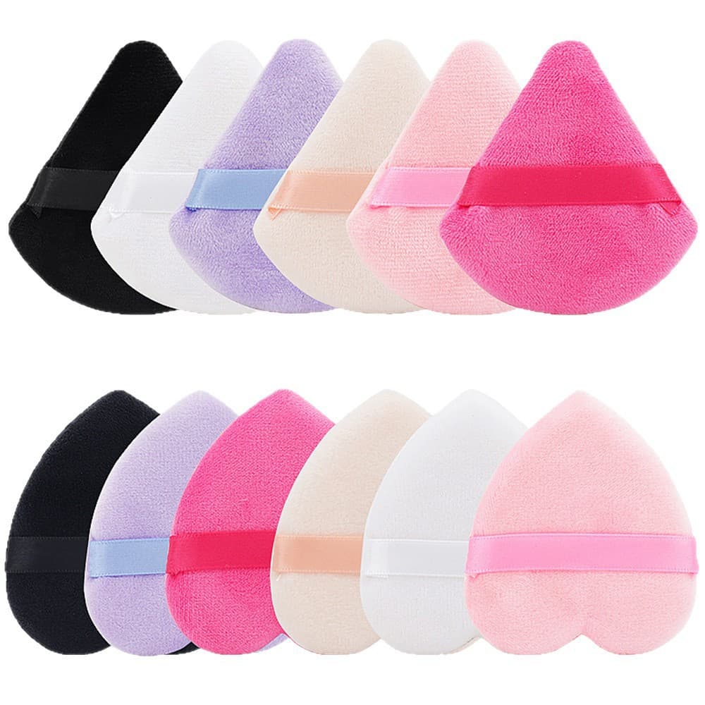 Ultra-Soft Double-Sided Velvet Flocking Setting Sponge, Cross-Border Hot Selling Makeup Tool, Loose Powder Foundation Puff