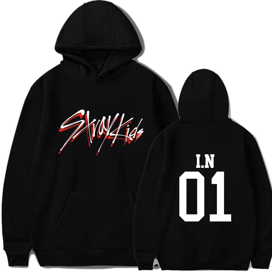 Amazon EU Cross-Border Stray Kids Pullover Hoodie Ribbed Hem Oversized Sweatshirt