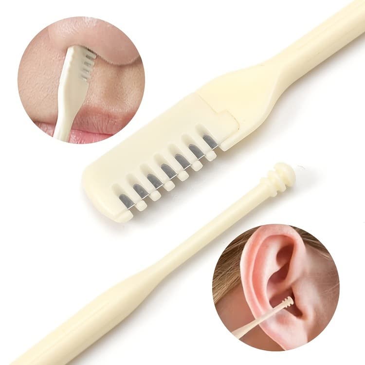 Men's Small Rotating Single-Sided Nose Hair Trimmer, Multi-functional Cleaning Knife for Shaving Nose Hair, Face Hair, and Beard.