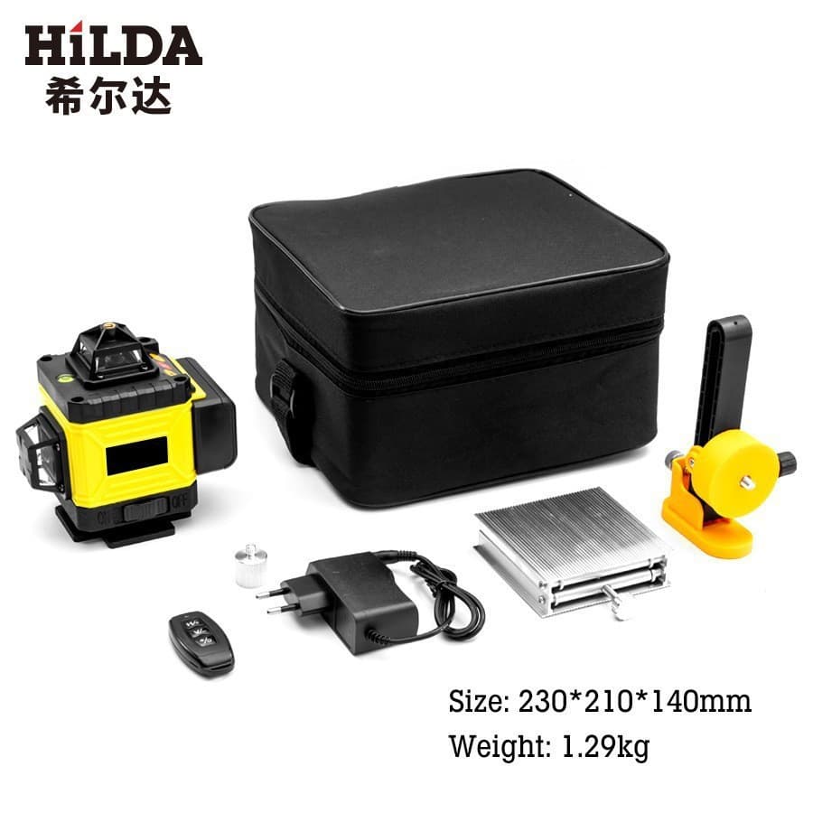 16-Line 4D Laser Level High Precision Self-Leveling Outdoor Strong Light Floor and Wall Mount Green Beam Level