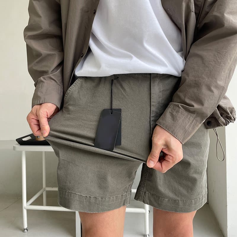 Summer Heavyweight Shorts for Men, Trendy Brand Loose Straight-Leg Sports Cargo Pants, Hong Kong Style Korean Fashion Casual Five-Point Pants
