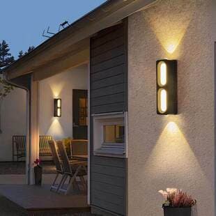 LED outdoor waterproof wall lamp, outdoor courtyard stairway corridor wall light, bedroom door head light, front door wall wash spotlight