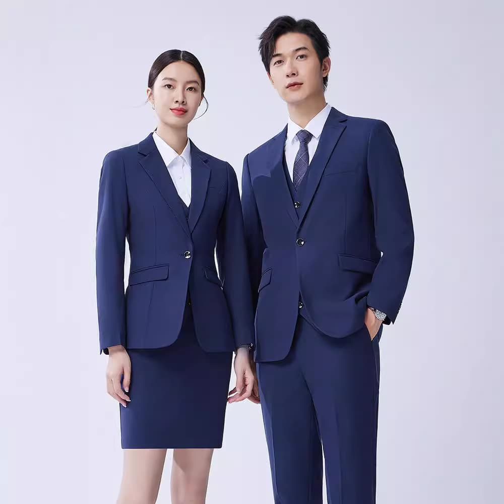 New Cadillac 4S Store Same Style Workwear Navy Blue Uniform Honda Suit Set Men's and Women's Sales Suit
