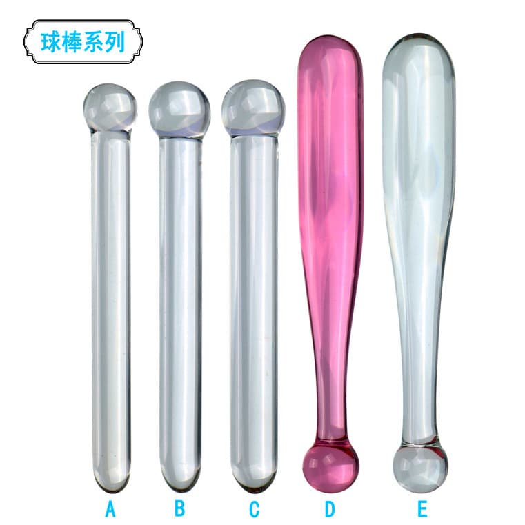 Women's Masturbation Massage Wand Small Pink Bat Glass Dildo Anal Adult Toy Sex Product Dropshipping
