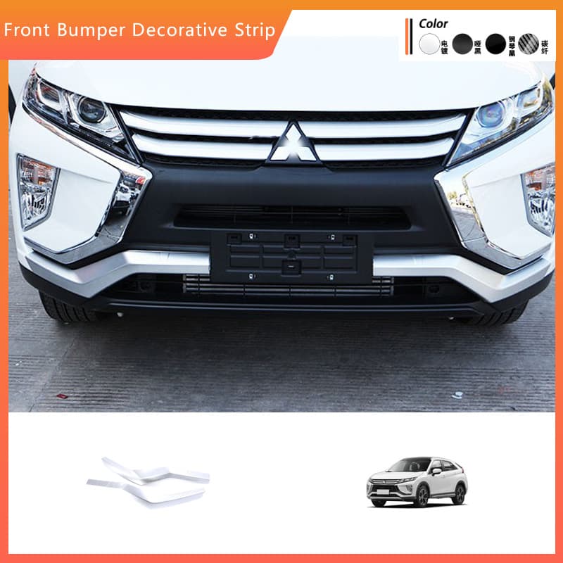 Front bumper trim for 2018-2022 Mitsubishi Eclipse Cross, front lip front face anti-collision bright strip