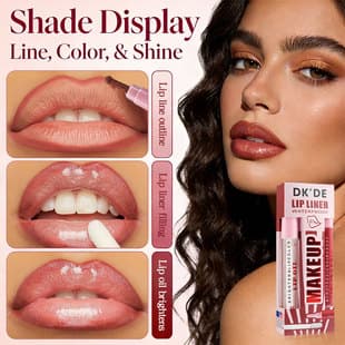 DKDE+ 6-Color Lip Liner and Lip Oil Set Moisturizing Long-Lasting Lip Gloss for Export