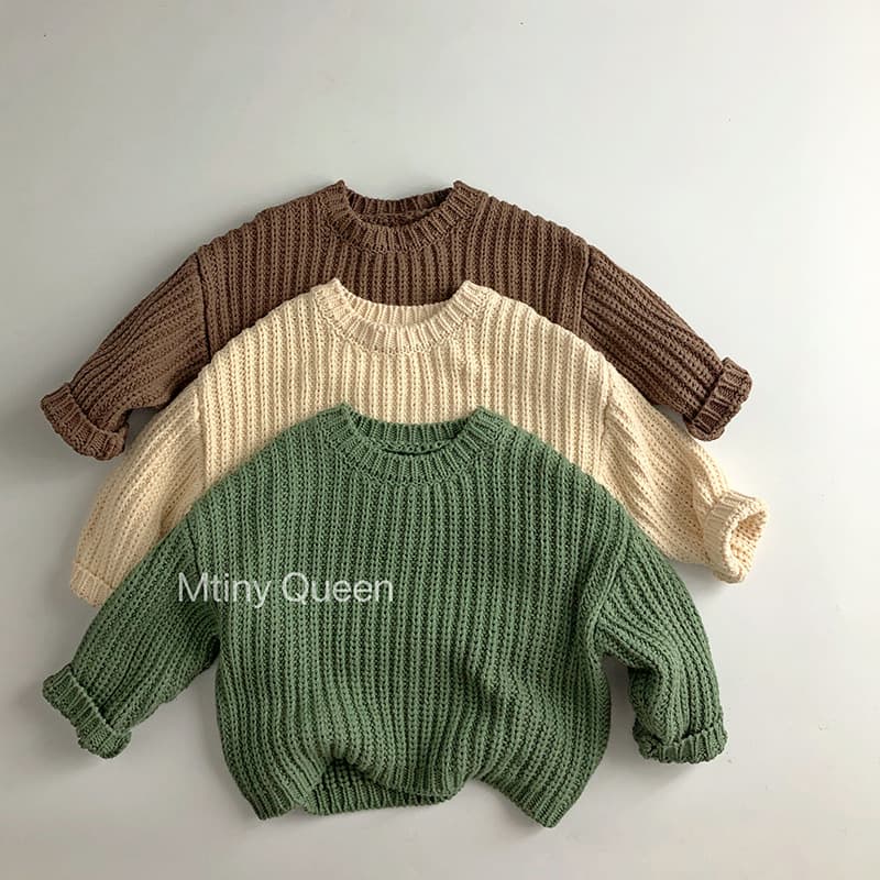 Ins Nordic Style ~ Hand-Knitted Chunky ~ Autumn/Winter Korean Version Children's Sweater, Stylish Unisex Pullover for Kids, Forest-Inspired