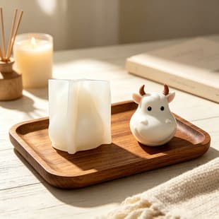 Big Mouth Bull Head Mold Scented Candle Silicone Mold DIY Resin Plaster Figurine Baking Cake Mold