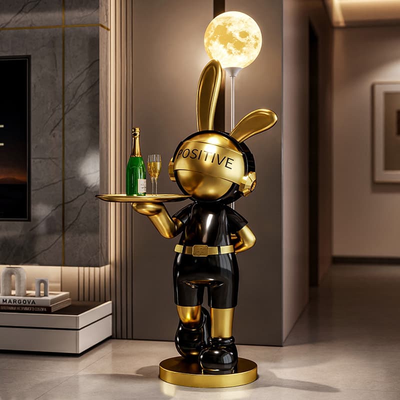 Floor-standing ornament rabbit astronaut TV cabinet sofa side bedroom housewarming gift astronaut ornament large size