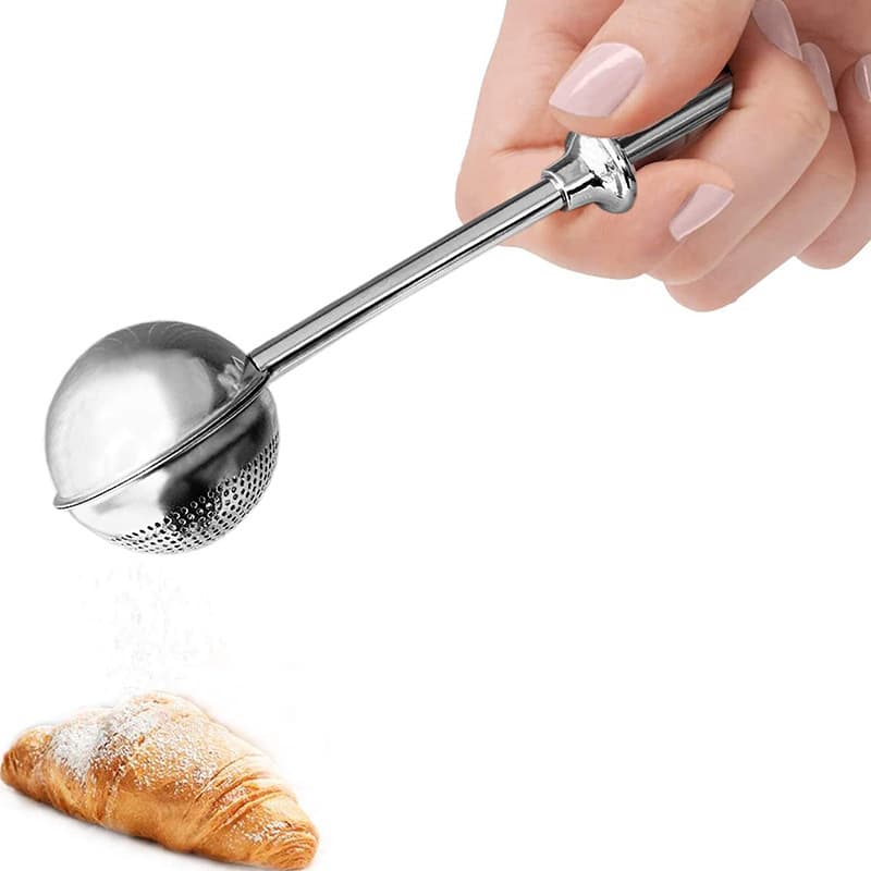 Stainless Steel Powder Duster, Stainless Steel Semi-Leak Tea Ball, Flour Sieve, Frosting Sieve, Sugar Sieve, Sieve Ball, Powder Sieve
