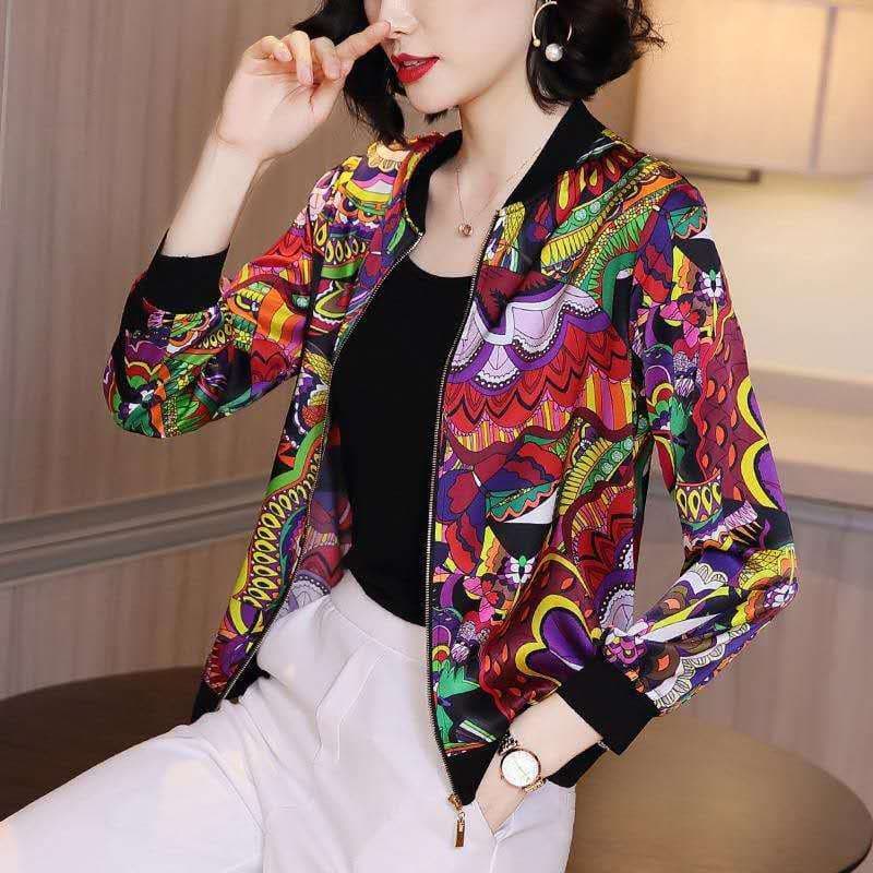 Casual Baseball Jacket for Women, Lightweight Summer Style, Trendy Zip-Up Cardigan, Sun Protection Coat for Cycling