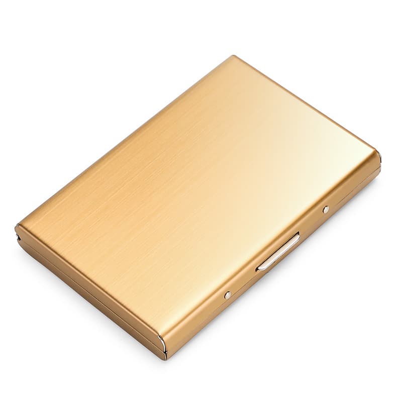 Metal Card Holder Men's Stainless Steel Card Case Women's Anti-Demagnetization Compact Card Box Multi-Color Metal Business Card Holder