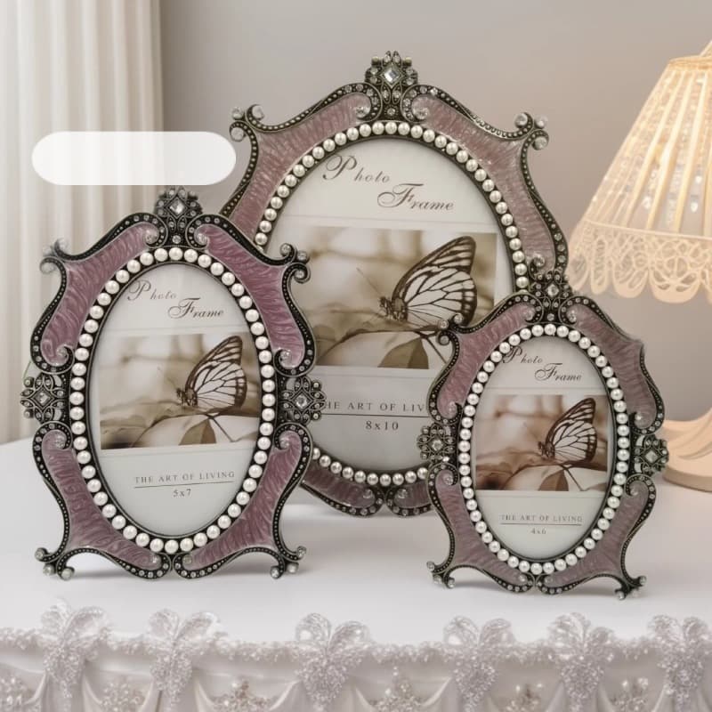 Factory direct supply of European-style 6/7/10 inch exquisite metal photo frames,