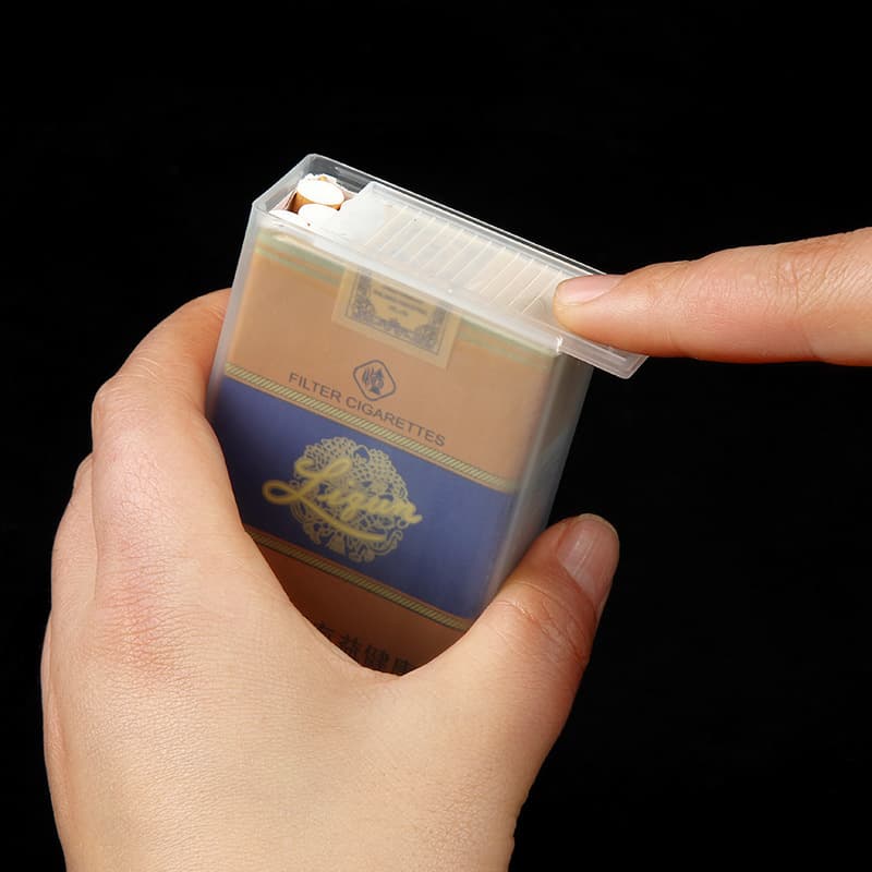 Plastic cigarette case wholesale transparent flip-top slide-top case soft pack cigarette pressure/moisture protection women's slim case
