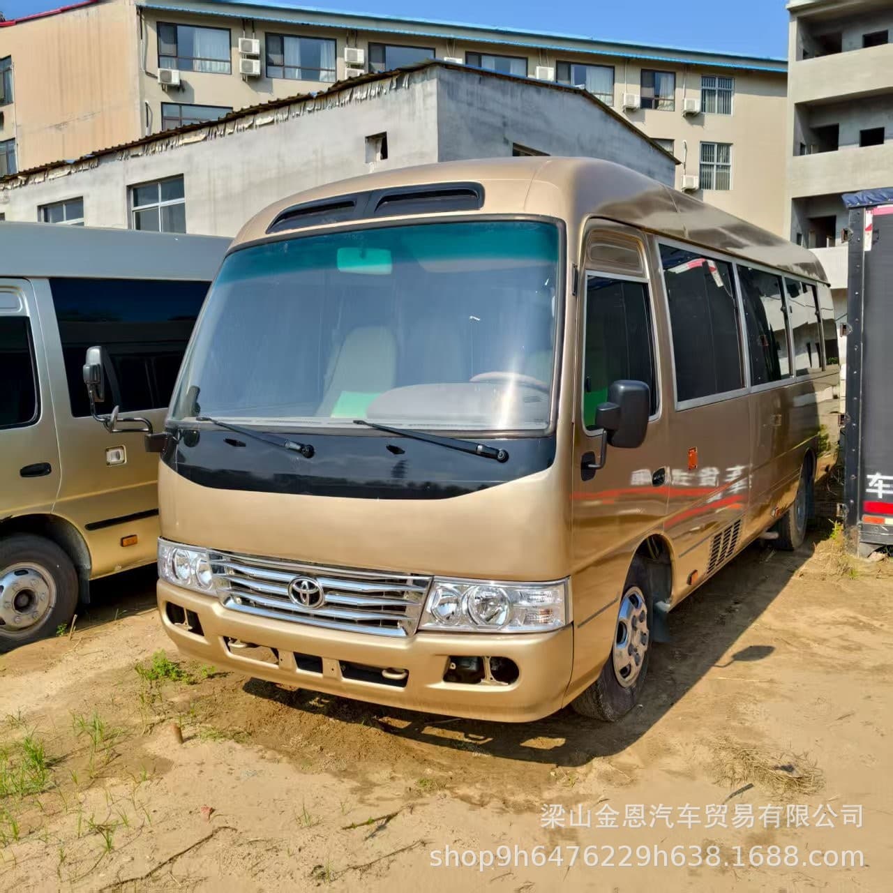 Export premium Toyota 19-23 seats, addable seats Coaster business vehicle medium bus medium luxury cabin