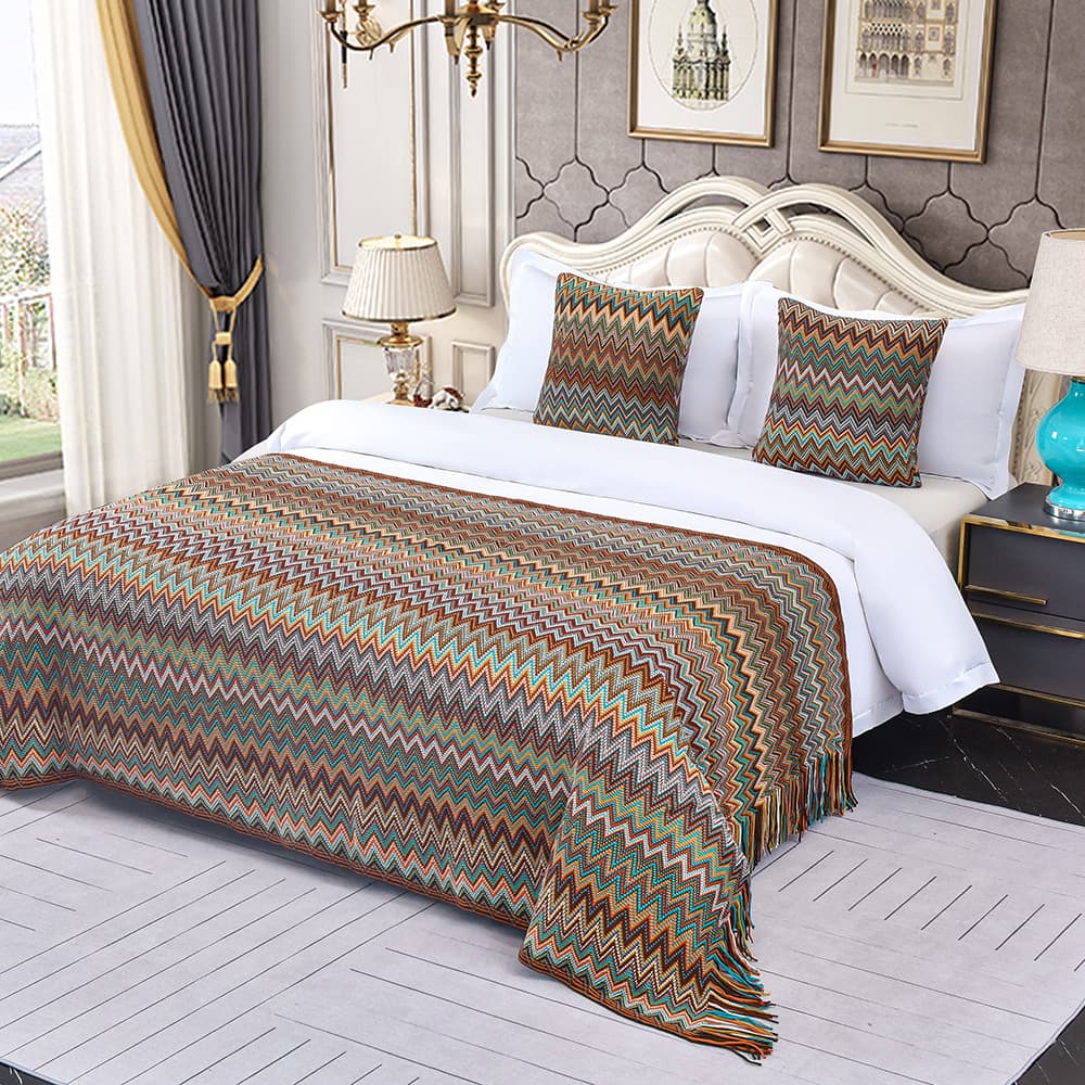 Bohemian Sofa Throw Blanket Nordic Blanket Summer Knitted Blanket Office Nap Blanket Air Conditioning Blanket Lap Blanket