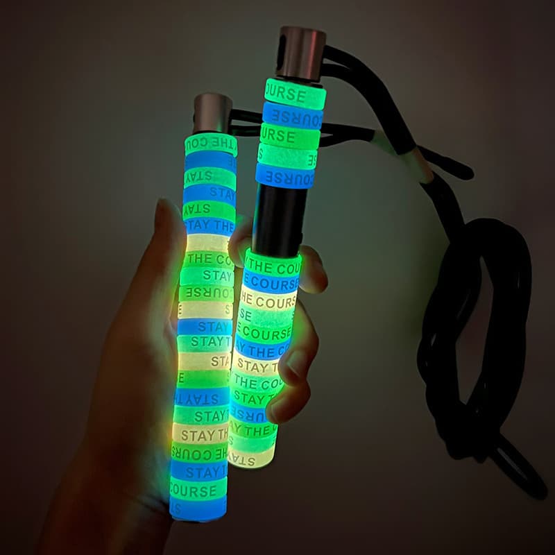 Glowing style rings for fishing rods, grip stops for lure rods, silicone anti-slip rings, jump rope handle sleeves