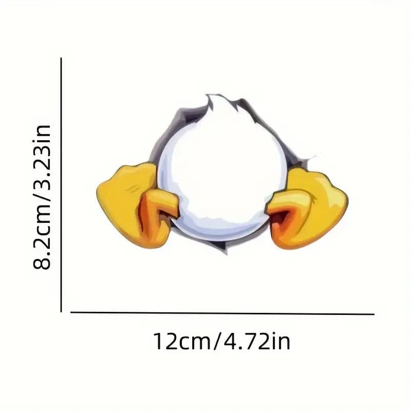 Cross-border Car Sticker Creative Funny Duck Tail Decal - Durable PVC Duck Butt Sticker