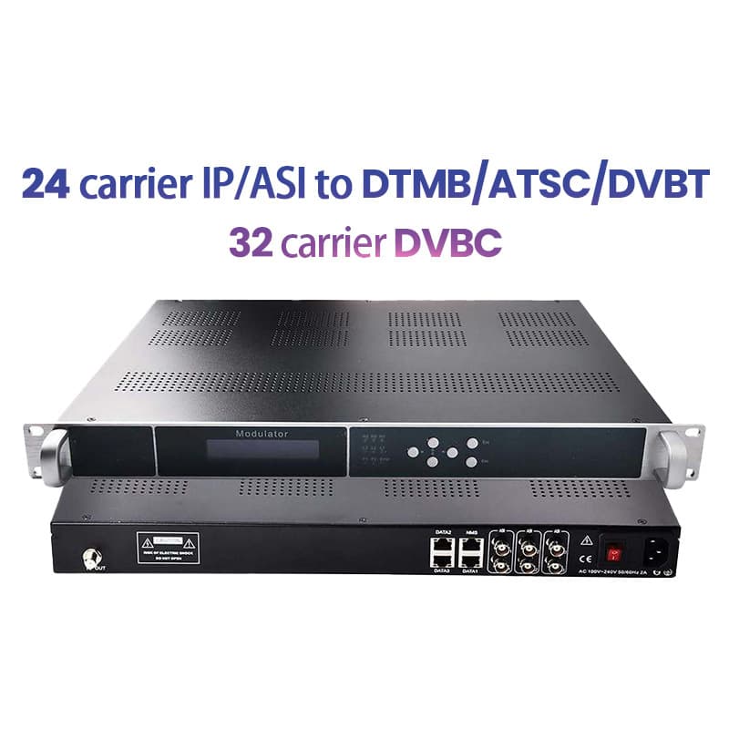 IP/ASI to DVBT digital TV headend system modulator, 24/16/8-channel ISDBT DVBC