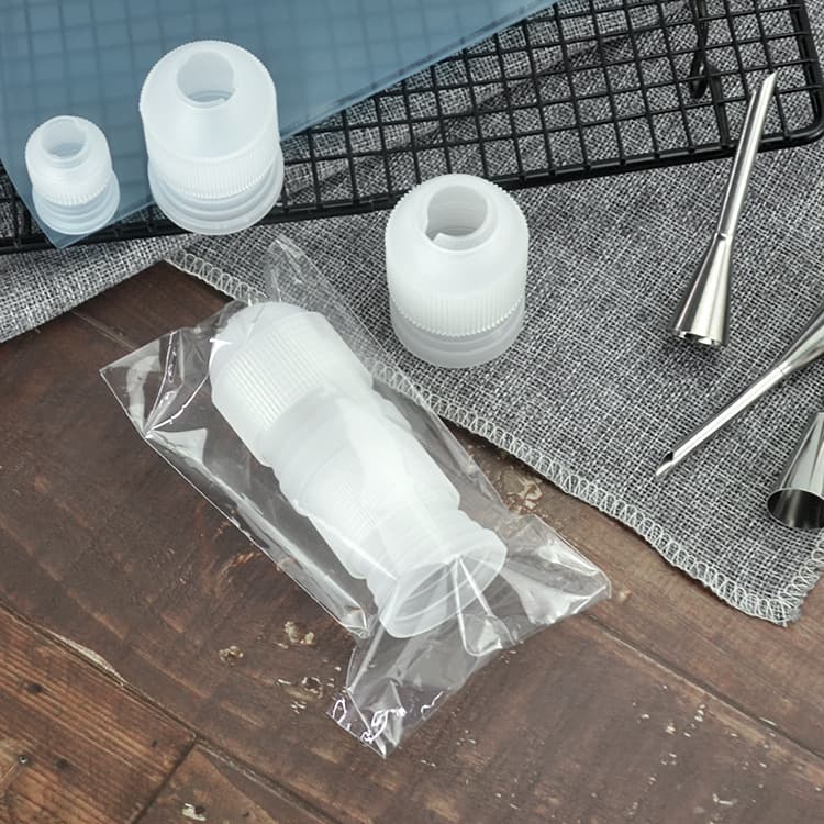 Factory Supply Cream Nozzle Adapter Plastic Piping Tip Decorating Tool for Cake Baking, Small Medium Large Size